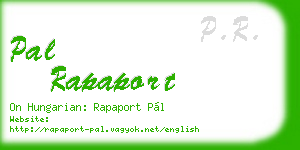 pal rapaport business card